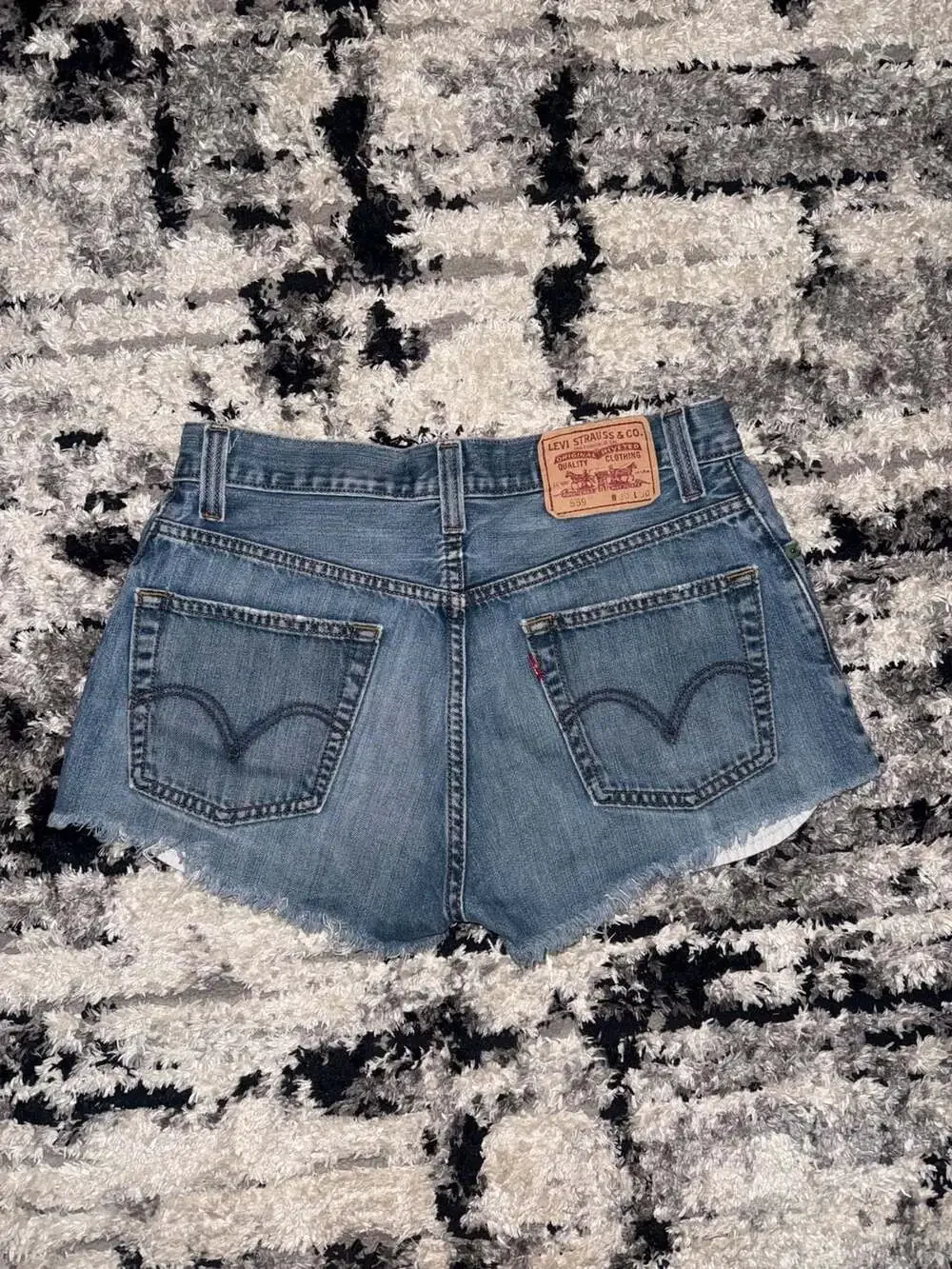 Levi's 559 Relaxed Straight Distressed Denim Cut-Off Shorts